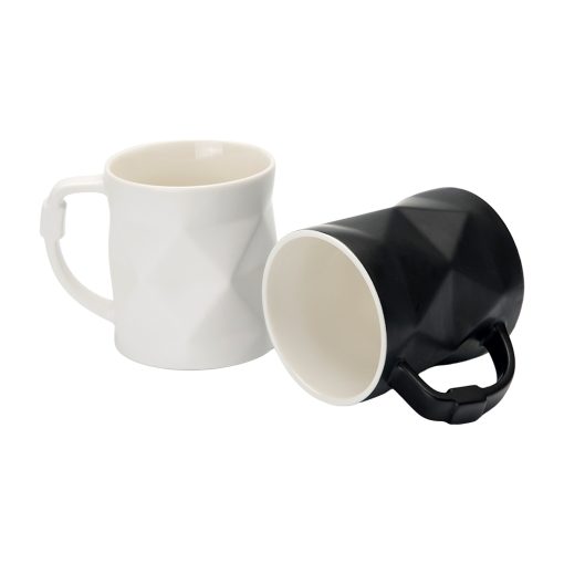 Available in deep black and clean white.