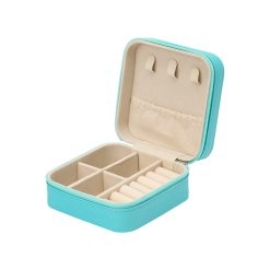 This custom travel jewelry case is made of high-quality PU leather.