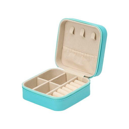 This custom travel jewelry case is made of high-quality PU leather.